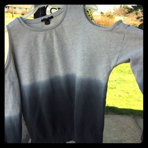 Cold Shoulder Cutout Ombré Sweater size Large